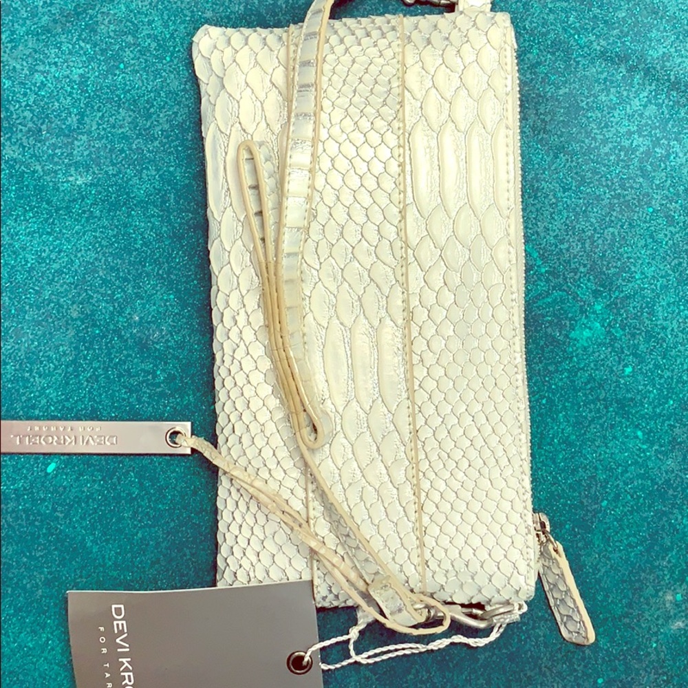 Devi Kroell silver metallic skin baguette Target